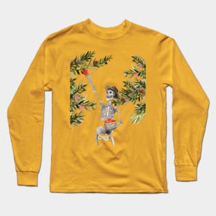 Apple Picker Skeleton Long Sleeve T-Shirt